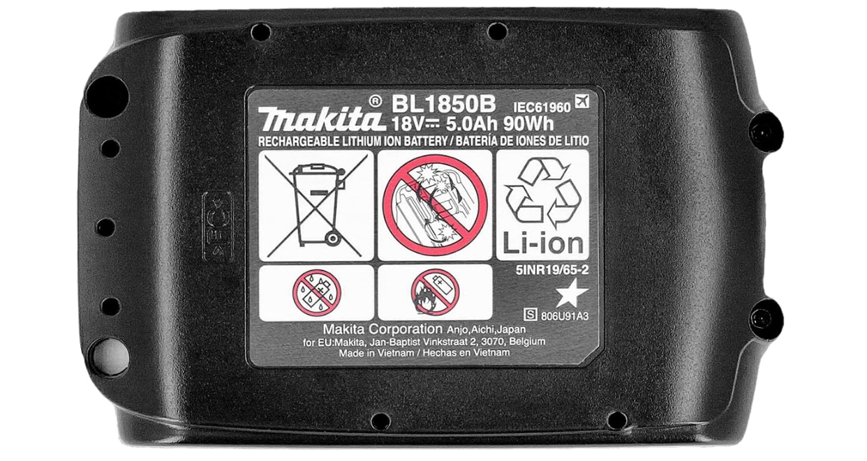 Genuine Makita BL1850 18V 5.0Ah Li-Ion LXT Battery Pack - 3 Pack